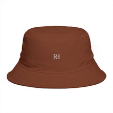 Load image into Gallery viewer, Minimal Monogram Bucket Hat — R|I Embroidered Rust Fashion Hat