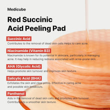 Load image into Gallery viewer, Medicube Red Succinic Acid Peeling Pad | Red Succinic Acid Panthenol Pads
