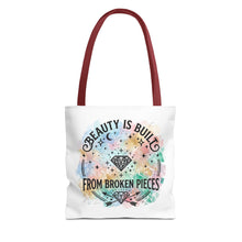 Load image into Gallery viewer, Beauty Is Built From Broken Pieces Tote Bag - Radiant Haven