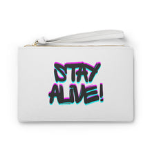 Load image into Gallery viewer, Stay Alive! Graphic Clutch Bag – Radiant Haven