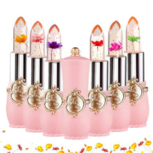 Load image into Gallery viewer, Experience the Magic of Crystal Flower Jelly Lipstick: Long-Lasting, Nourishing Lip Balm with Temperature Color Change!