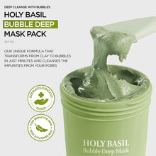 Load image into Gallery viewer, Korean Carbonic Acid Holy Basil Bubble Facial Mask Exfoliating Deep Cleansing Remove Blackhead Shrink Pore Oil Control Skin Care
