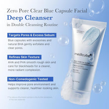 Load image into Gallery viewer, Medicube Zero Pore Clearing Capsule Cleansing Foam 120G-Pore Deep Cleansing