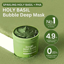 Load image into Gallery viewer, Korea Deep Bubble Mask Holy Basil Pha Carbonated Bubble Mask Reduces Sebum Cleansing Mask Exfoliating Smooth Skin All Skin Types