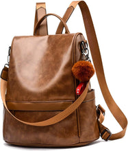 Load image into Gallery viewer, Women Backpack Purse PU Leather Anti-Theft Casual Shoulder Bag Fashion Ladies Satchel Bags