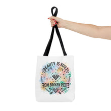 Load image into Gallery viewer, Beauty Is Built From Broken Pieces Tote Bag - Radiant Haven