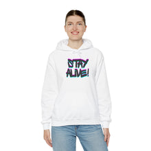 Load image into Gallery viewer, Stay Alive! Graphic Hoodie — Radiant Haven
