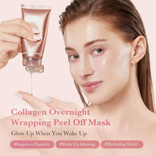 Load image into Gallery viewer, Wrapping Mask Collagen Overnight Peel off Facial Mask | Elasticity & Hydration Care, Reduces Sagging & Dullness | Hydrolyzed Collagen for Glowing Skin | Korean Skin Care, 2.53 Fl.Oz