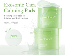 Load image into Gallery viewer, Toner Pads Exosome CICA Tea Tree Calming Toner Pad for Sensitive Skin | Centella Asiatica for Redness, Breakouts | Low-Irritating & Hydrating Care | Korean Skincare, 100 Pads (1 Pack)