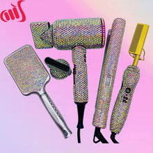 Load image into Gallery viewer, Hair Hot Tools Set Rhinestone Flat Iron Heating Comb Hair Blow Dryer Set Beauty Hair Hot Tools Set for Hair Stylist