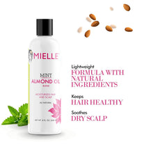 Load image into Gallery viewer, Mint Almond Oil - Lightweight Dry Scalp Oil to Lock in Moisture and Help Encourage Longer, Healthier Hair - Suitable for All Hair Types (8 Fl Oz)