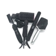 Load image into Gallery viewer, Hair Hot Tools Set Rhinestone Flat Iron Heating Comb Hair Blow Dryer Set Beauty Hair Hot Tools Set for Hair Stylist