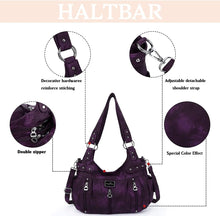 Load image into Gallery viewer, Large Purses and Handbags for Women Washed Faux Leather Crossbody Hobo Satchel Shoulder Handbag Tote Purse