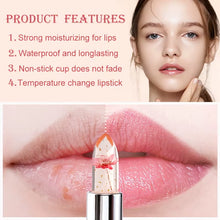 Load image into Gallery viewer, Experience the Magic of Crystal Flower Jelly Lipstick: Long-Lasting, Nourishing Lip Balm with Temperature Color Change!