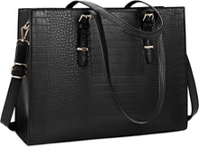 Load image into Gallery viewer, Laptop Bag for Women 15.6 Inch Laptop Tote Bag Leather Classy Computer Briefcase for Work Waterproof Handbag Shoulder Bag Women Business Office Bag