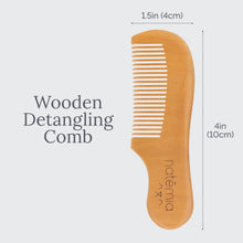 Load image into Gallery viewer, Wooden Baby Hair Brush & Comb Set - Pack of 3, Oval - Natural Goat Hair Bristles & Soft Bristle Brush - Gentle Scalp Massage & Cradle Cap Comb - for Newborns & Toddlers, Baby Grooming Kit