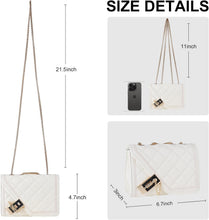 Load image into Gallery viewer, Quilted Crossbody Bag for Women - Leather Shoulder Bag Fashion Chain Small Purse