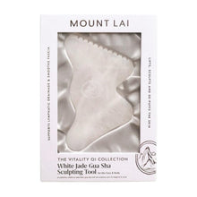 Load image into Gallery viewer, Mount Lai - the Vitality Qi White Jade Gua Sha Sculpting Tool | Face Sculptin...