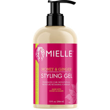 Load image into Gallery viewer, Honey & Ginger Hair Gel - Styling Gel for Enhanced Curl Definition and Frizz Reduction - Enriched with Aloe & Babassu Oil to Nourish Dry, Curly or Frizzy Hair (13 Fl Oz)