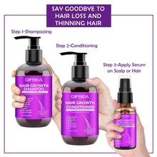 Load image into Gallery viewer, Hair Growth Shampoo and Conditioner Set with Rosemary, Biotin, Argan, and Castor Oils for Thinning, Damaged, Curly Hair