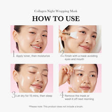 Load image into Gallery viewer, Wrapping Mask Collagen Overnight Peel off Facial Mask | Elasticity & Hydration Care, Reduces Sagging & Dullness | Hydrolyzed Collagen for Glowing Skin | Korean Skin Care, 2.53 Fl.Oz