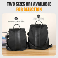 Load image into Gallery viewer, Women Backpack Purse Waterproof Nylon Anti-Theft Rucksack Lightweight Shoulder Bag