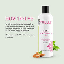 Load image into Gallery viewer, Mint Almond Oil - Lightweight Dry Scalp Oil to Lock in Moisture and Help Encourage Longer, Healthier Hair - Suitable for All Hair Types (8 Fl Oz)
