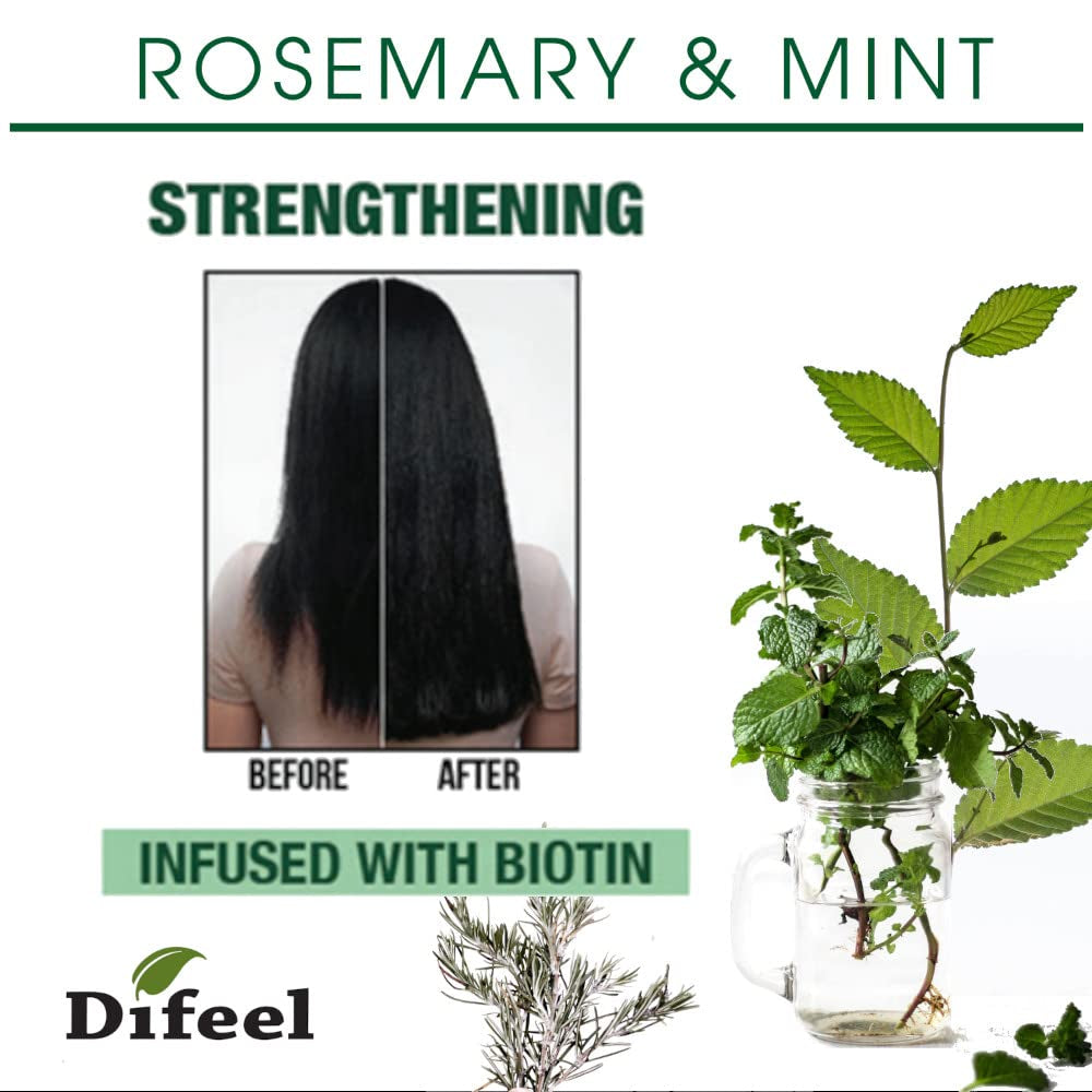 Rosemary and Mint Hair Strengthening Shampoo 12 Oz & Conditioner with Biotin 12 Oz 2-PC Boxed Set - Sulfate Free Shampoo & Conditioner, Paraben Free