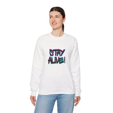 Load image into Gallery viewer, Stay Alive! Crewneck Sweatshirt — Radiant Haven
