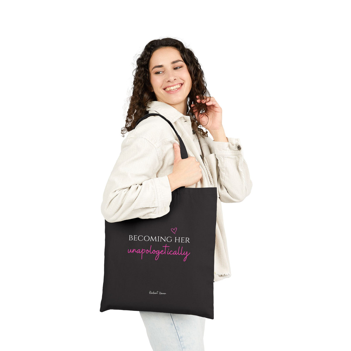 Becoming Her Unapologetically | Cotton Canvas Tote Bag