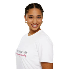 Load image into Gallery viewer, Becoming Her Unapologetically - Tee shirt. INSPIRATIONAL TEE-SHIRT
