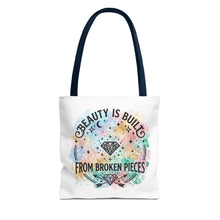 Load image into Gallery viewer, Beauty Is Built From Broken Pieces Tote Bag - Radiant Haven
