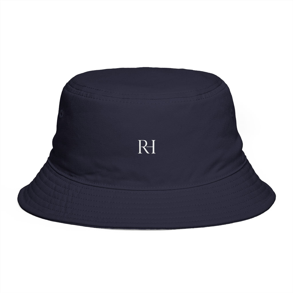 Minimal Monogram Bucket Hat — R|I Embroidered Rust Fashion Hat