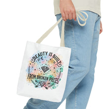Load image into Gallery viewer, Beauty Is Built From Broken Pieces Tote Bag - Radiant Haven
