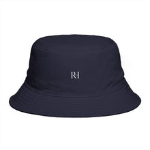 Load image into Gallery viewer, Minimal Monogram Bucket Hat — R|I Embroidered Rust Fashion Hat
