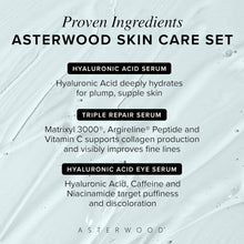 Load image into Gallery viewer, Skin Care Set - with Hyaluronic Acid &amp; Triple Repair Serums, under Eye Serum - Skincare Essentials - Hydrating, Moisturzing, Anti-Aging - Fragrance-Free

