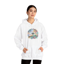 Load image into Gallery viewer, Hoodie — "Beauty Is Built From Broken Pieces" Floral Inspirational Pullover
