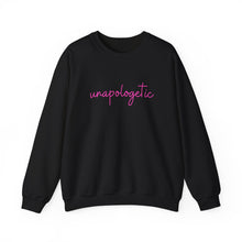 Load image into Gallery viewer, Unapologetic Crewneck Sweatshirt – "Becoming Her Unapologetically" Inspirational Sweatshirt
