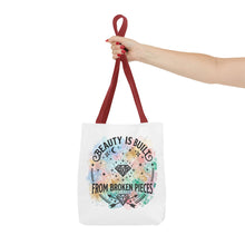 Load image into Gallery viewer, Beauty Is Built From Broken Pieces Tote Bag - Radiant Haven
