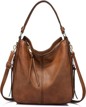 Load image into Gallery viewer, Hobo Crossbody Bags for Women Designer Faux Leather Hobo Handbags Retro Large Size Shoulder Bag Bucket Purse

