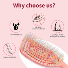 Load image into Gallery viewer, Detangling Wet Hair Brush for Thin or Straight Hair, Vented Detangler Hairbrush with Double-Layered Ultra and Soft-Nylon Bristles for Wet or Dry Hair, Gift for Women Girls Kids
