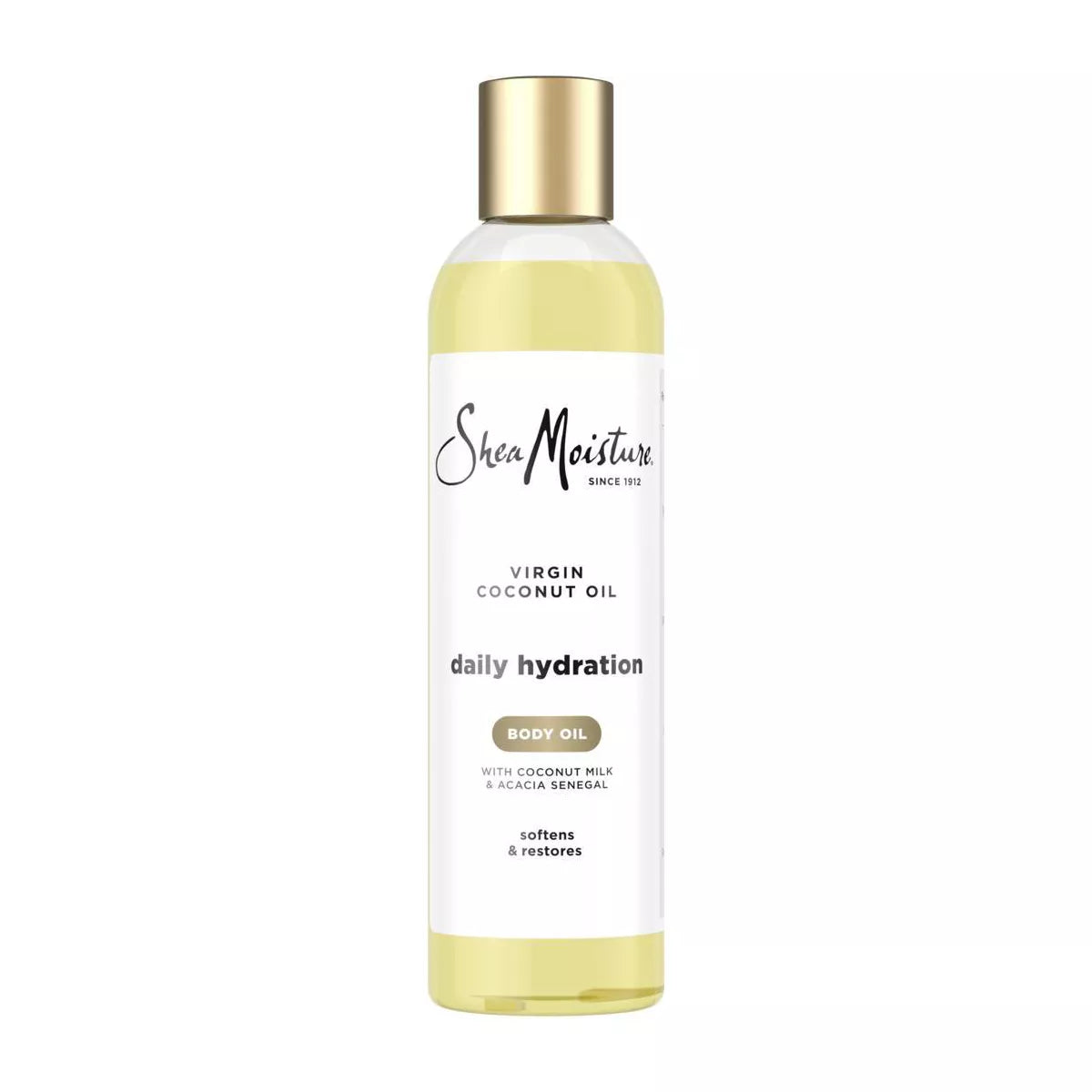 Sheamoisture Daily Hydration Coconut Body Oil - 8 Fl Oz: Whole Body Application, Combination & Dry Skin, Paraben-Free