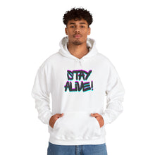 Load image into Gallery viewer, Stay Alive! Graphic Hoodie — Radiant Haven
