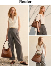 Load image into Gallery viewer, Hobo Crossbody Bags for Women Designer Faux Leather Hobo Handbags Retro Large Size Shoulder Bag Bucket Purse
