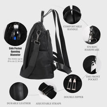 Load image into Gallery viewer, Women Backpack Purse Waterproof Nylon Anti-Theft Rucksack Lightweight Shoulder Bag
