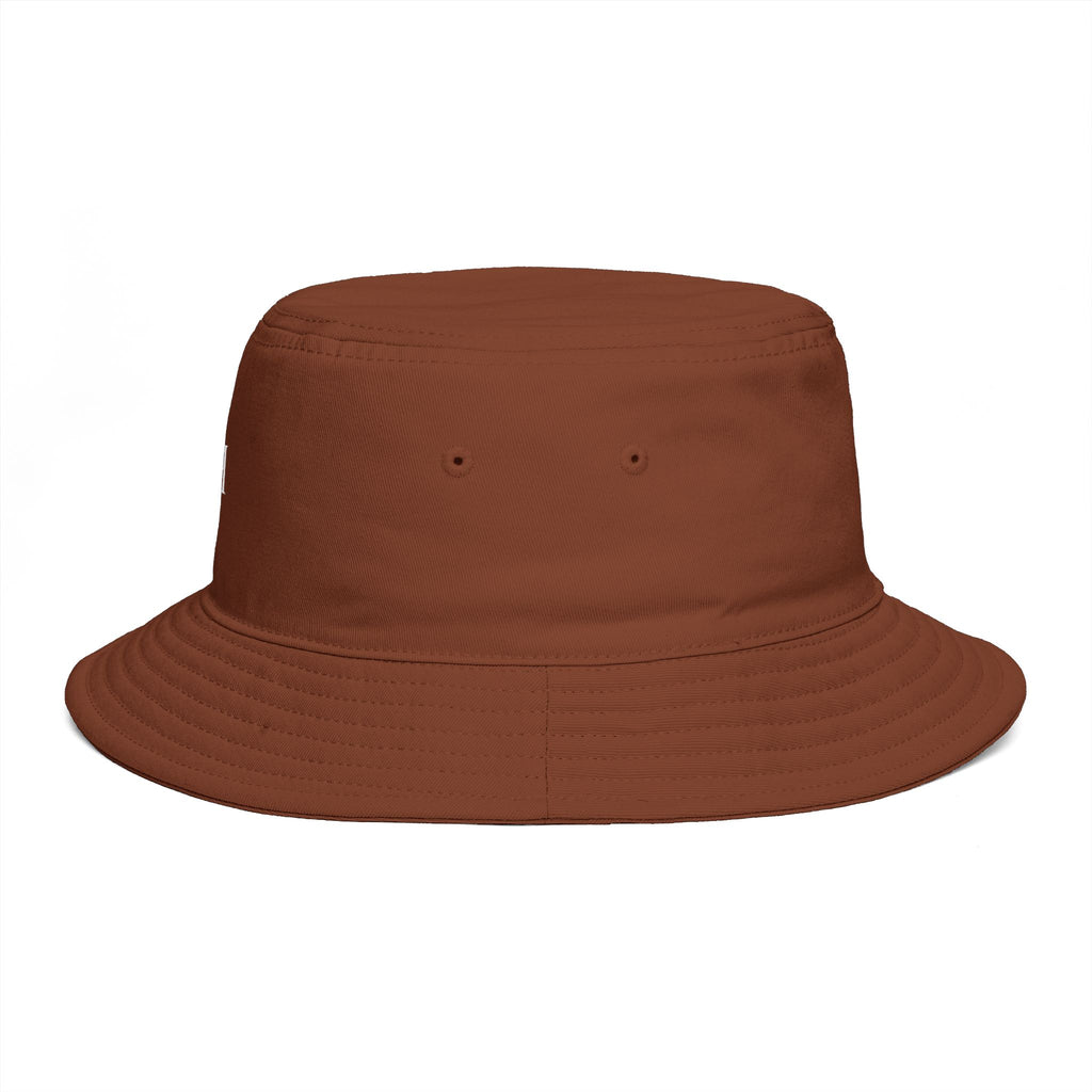 Minimal Monogram Bucket Hat — R|I Embroidered Rust Fashion Hat