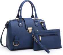 Load image into Gallery viewer, Women Barrel Handbags Fashion Satchel Bags Top Handle Shoulder Purses Vegan Leather Work Tote
