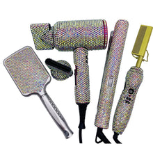 Load image into Gallery viewer, Hair Hot Tools Set Rhinestone Flat Iron Heating Comb Hair Blow Dryer Set Beauty Hair Hot Tools Set for Hair Stylist
