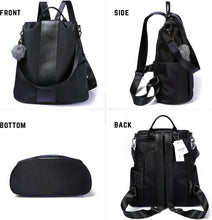 Load image into Gallery viewer, Women Backpack Purse Waterproof Nylon Anti-Theft Rucksack Lightweight Shoulder Bag

