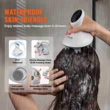 Load image into Gallery viewer, Succebuy Electric Scalp Massager Rechargeable Head Massager Hair Growth Waterproof Portable Kneading Electric Scalp Scratcher

